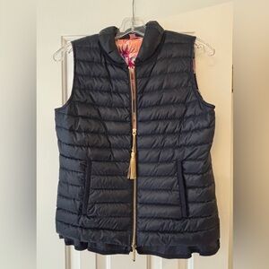 Lilly Pulitzer Cora Quilted Vest True Navy Size XS